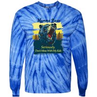 Funny Momma Grizzly Bear Attack Funny Gift Tie-Dye Long Sleeve Shirt