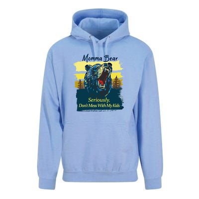 Funny Momma Grizzly Bear Attack Funny Gift Unisex Surf Hoodie