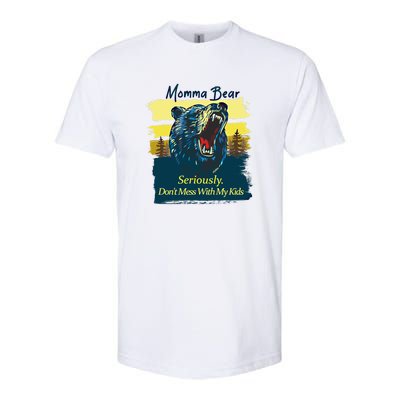 Funny Momma Grizzly Bear Attack Funny Gift Softstyle CVC T-Shirt