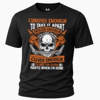 Funny Mechanic Gift Curious Skilled And Clever Car Fixing Funny Gift Cooling Performance Crew T-Shirt