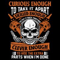 Funny Mechanic Gift Curious Skilled And Clever Car Fixing Funny Gift Cooling Performance Crew T-Shirt