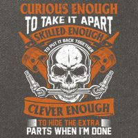 Funny Mechanic Gift Curious Skilled And Clever Car Fixing Funny Gift Cotton Canvas Backpack