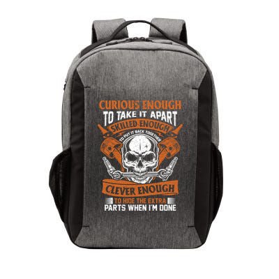 Funny Mechanic Gift Curious Skilled And Clever Car Fixing Funny Gift Vector Backpack