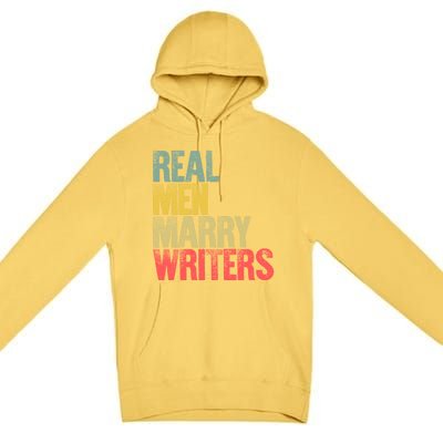 Funny Marriage Gift Real Marry Writers Groom Gift Premium Pullover Hoodie