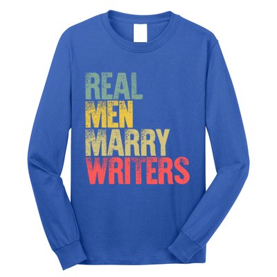 Funny Marriage Gift Real Marry Writers Groom Gift Long Sleeve Shirt