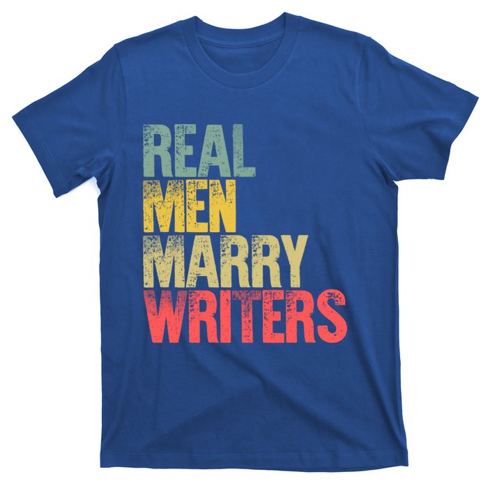 Funny Marriage Gift Real Marry Writers Groom Gift T-Shirt