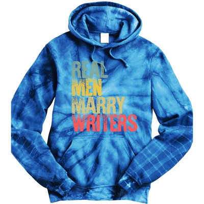 Funny Marriage Gift Real Marry Writers Groom Gift Tie Dye Hoodie