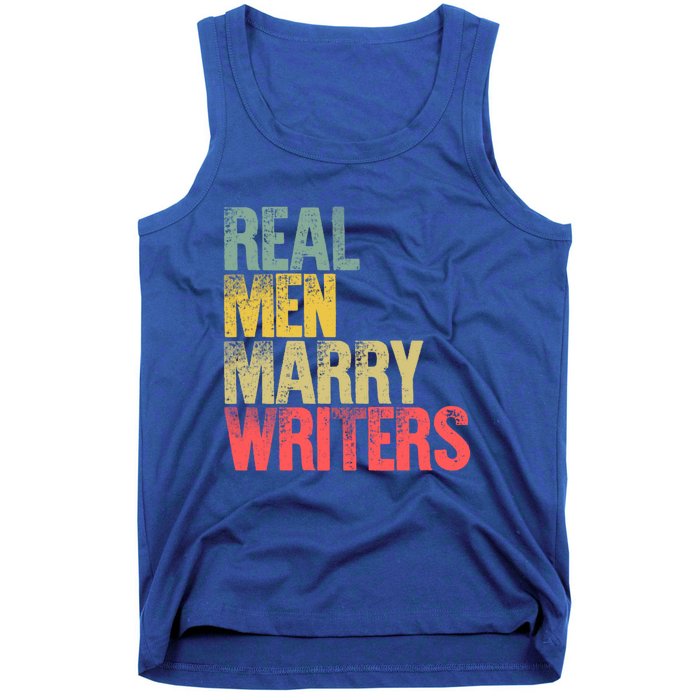 Funny Marriage Gift Real Marry Writers Groom Gift Tank Top