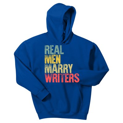 Funny Marriage Gift Real Marry Writers Groom Gift Kids Hoodie