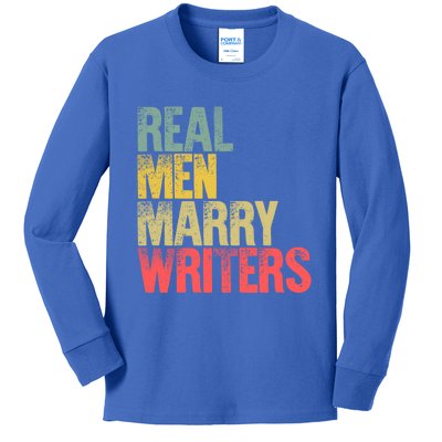 Funny Marriage Gift Real Marry Writers Groom Gift Kids Long Sleeve Shirt