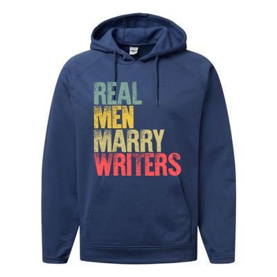 Funny Marriage Gift Real Marry Writers Groom Gift Performance Fleece Hoodie