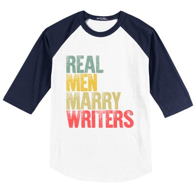 Funny Marriage Gift Real Marry Writers Groom Gift Baseball Sleeve Shirt