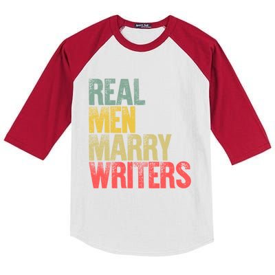 Funny Marriage Gift Real Marry Writers Groom Gift Kids Colorblock Raglan Jersey