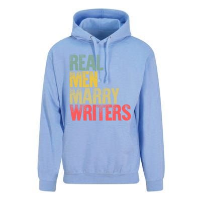 Funny Marriage Gift Real Marry Writers Groom Gift Unisex Surf Hoodie