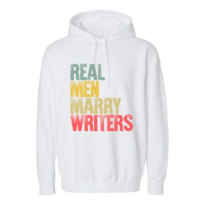 Funny Marriage Gift Real Marry Writers Groom Gift Garment-Dyed Fleece Hoodie