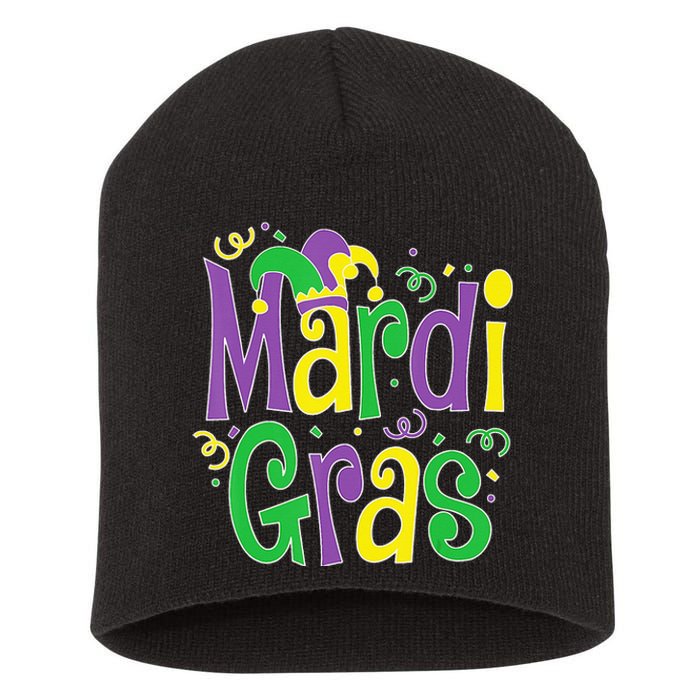 funny Mardi Gras festival Mardi Gras Party Short Acrylic Beanie