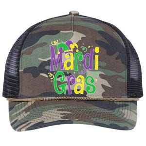 funny Mardi Gras festival Mardi Gras Party Retro Rope Trucker Hat Cap