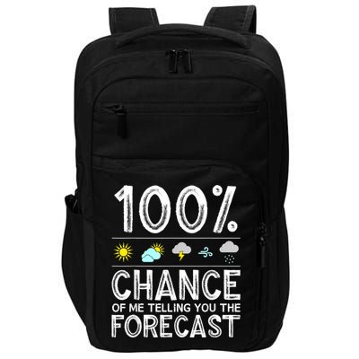 Funny Meteorology Gift For Weather Enthusiasts Cool Weatherman Gift Impact Tech Backpack