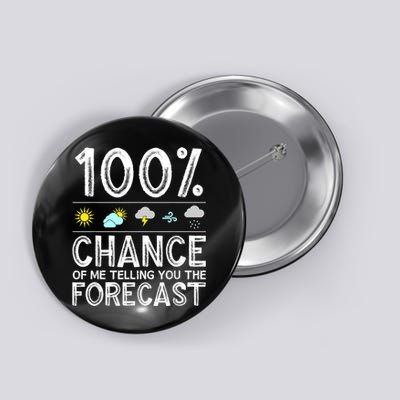 Funny Meteorology Gift For Weather Enthusiasts Cool Weatherman Gift Button
