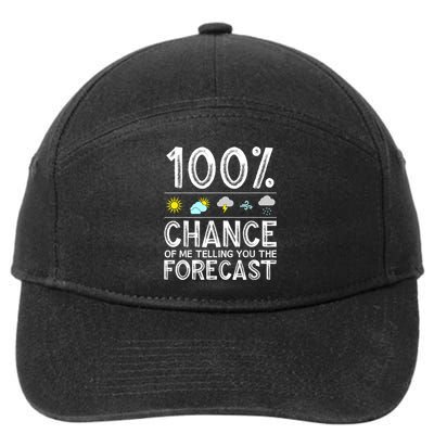 Funny Meteorology Gift For Weather Enthusiasts Cool Weatherman Gift 7-Panel Snapback Hat