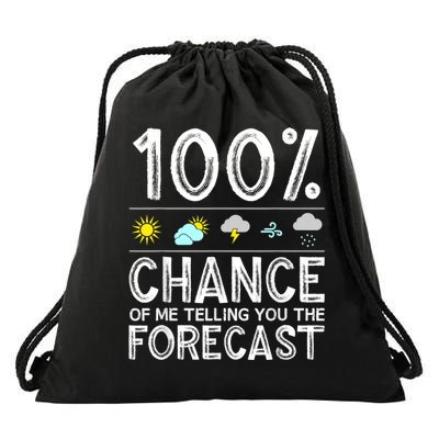 Funny Meteorology Gift For Weather Enthusiasts Cool Weatherman Gift Drawstring Bag
