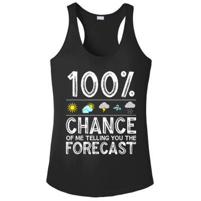 Funny Meteorology Gift For Weather Enthusiasts Cool Weatherman Gift Ladies PosiCharge Competitor Racerback Tank