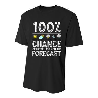 Funny Meteorology Gift For Weather Enthusiasts Cool Weatherman Gift Youth Performance Sprint T-Shirt