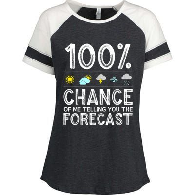 Funny Meteorology Gift For Weather Enthusiasts Cool Weatherman Gift Enza Ladies Jersey Colorblock Tee