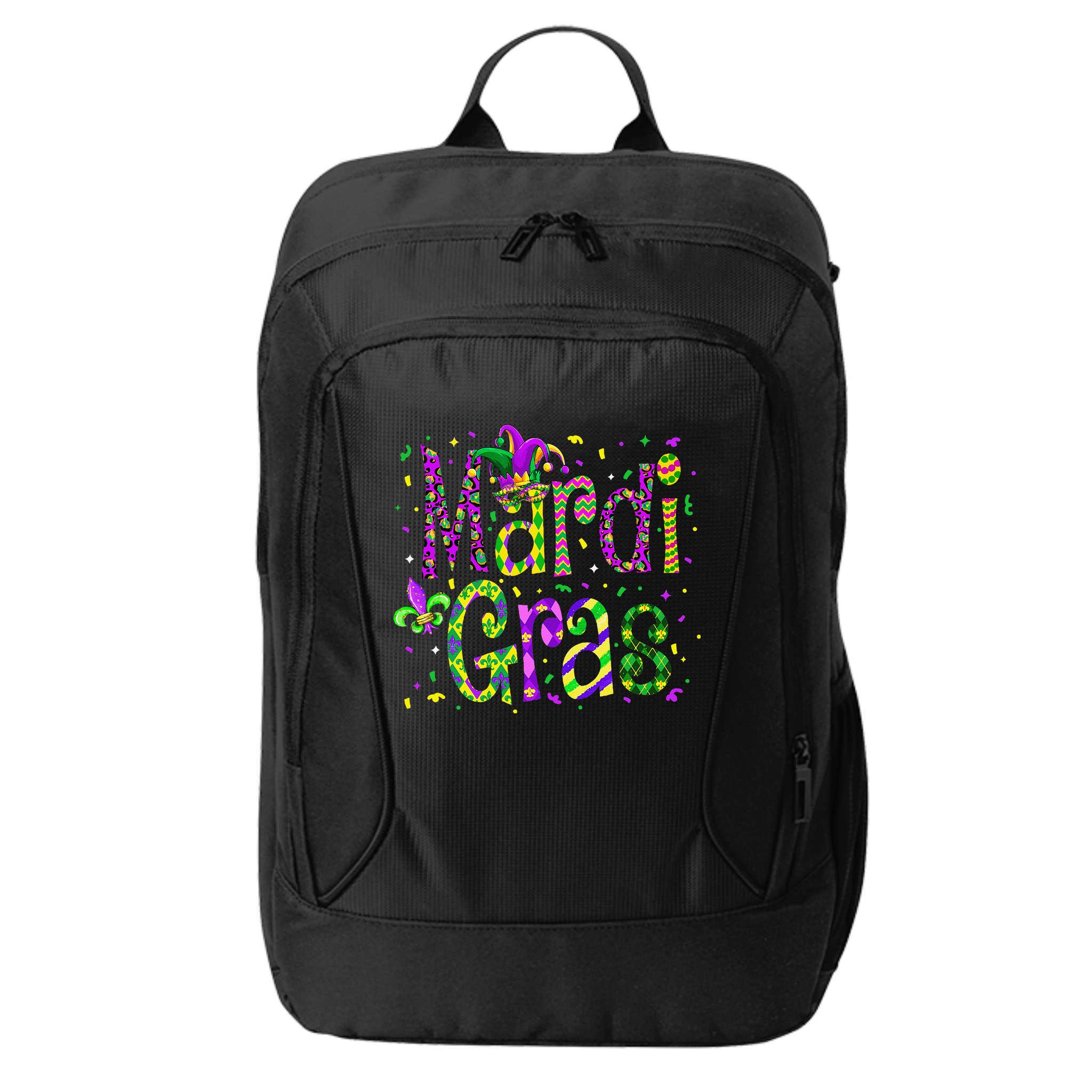 Funny Mardi Gras Parade Jester Hat City Backpack