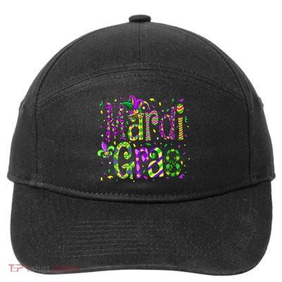 Funny Mardi Gras Parade Jester Hat 7-Panel Snapback Hat