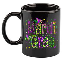 Funny Mardi Gras Parade Jester Hat 11oz C Handle Ceramic Mug