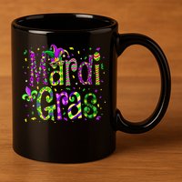 Funny Mardi Gras Parade Jester Hat 11oz C Handle Ceramic Mug