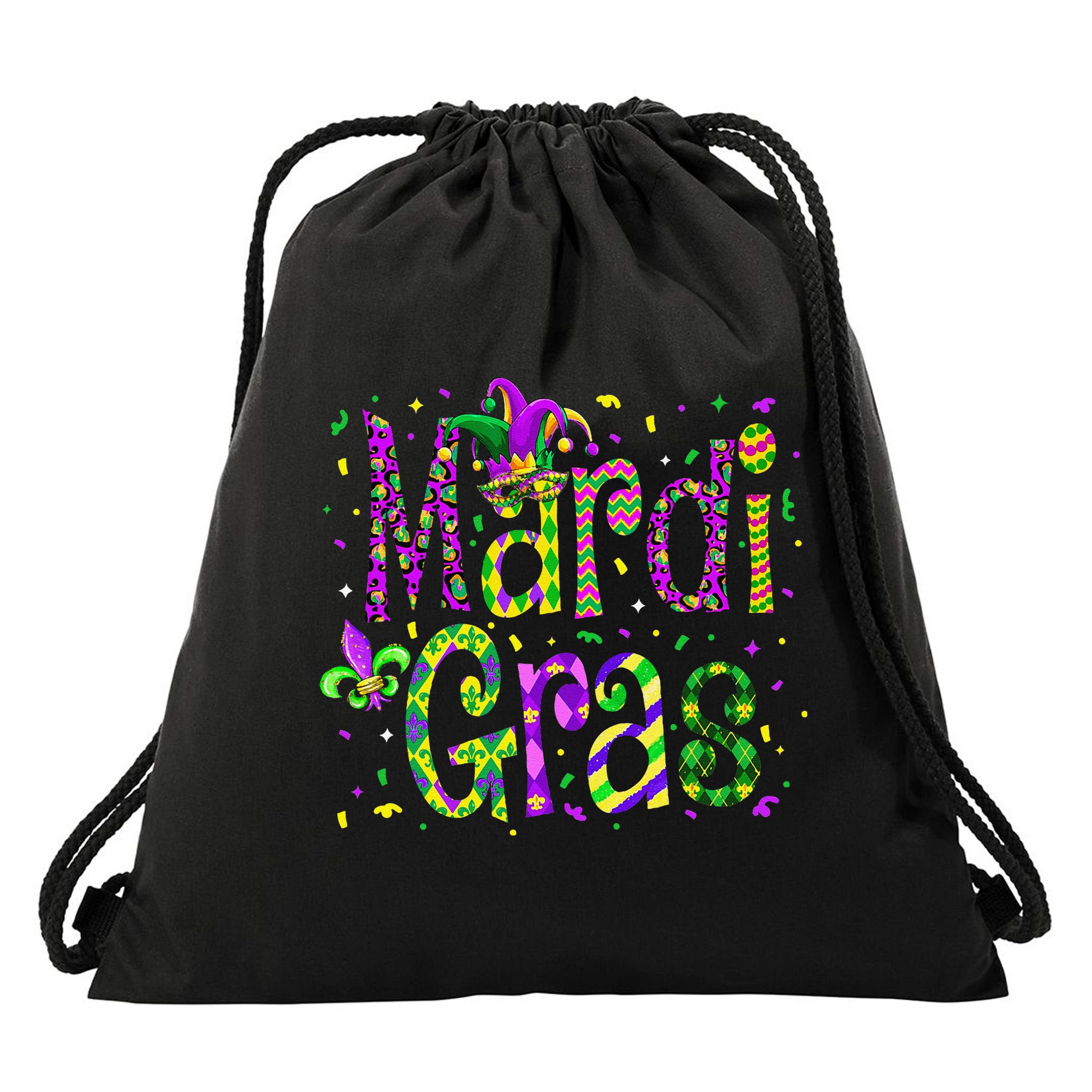 Funny Mardi Gras Parade Jester Hat Drawstring Bag
