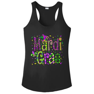 Funny Mardi Gras Parade Jester Hat Ladies PosiCharge Competitor Racerback Tank