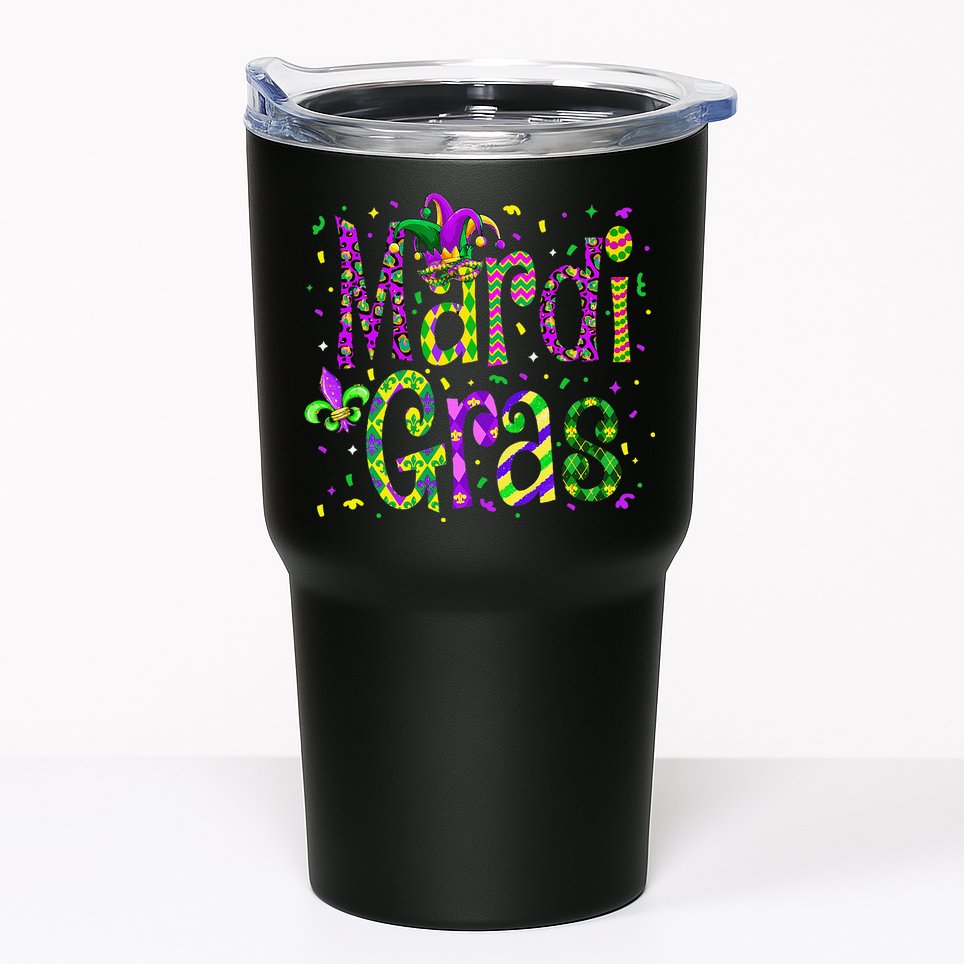 Funny Mardi Gras Parade Jester Hat Tumbler