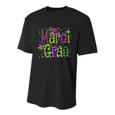 Funny Mardi Gras Parade Jester Hat Youth Performance Sprint T-Shirt
