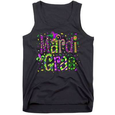 Funny Mardi Gras Parade Jester Hat Tank Top
