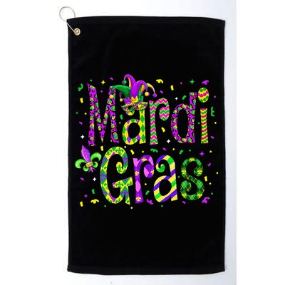 Funny Mardi Gras Parade Jester Hat Golf Towel