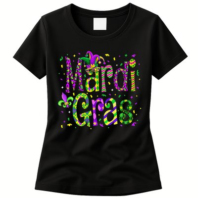 Funny Mardi Gras Parade Jester Hat Womens T-Shirt