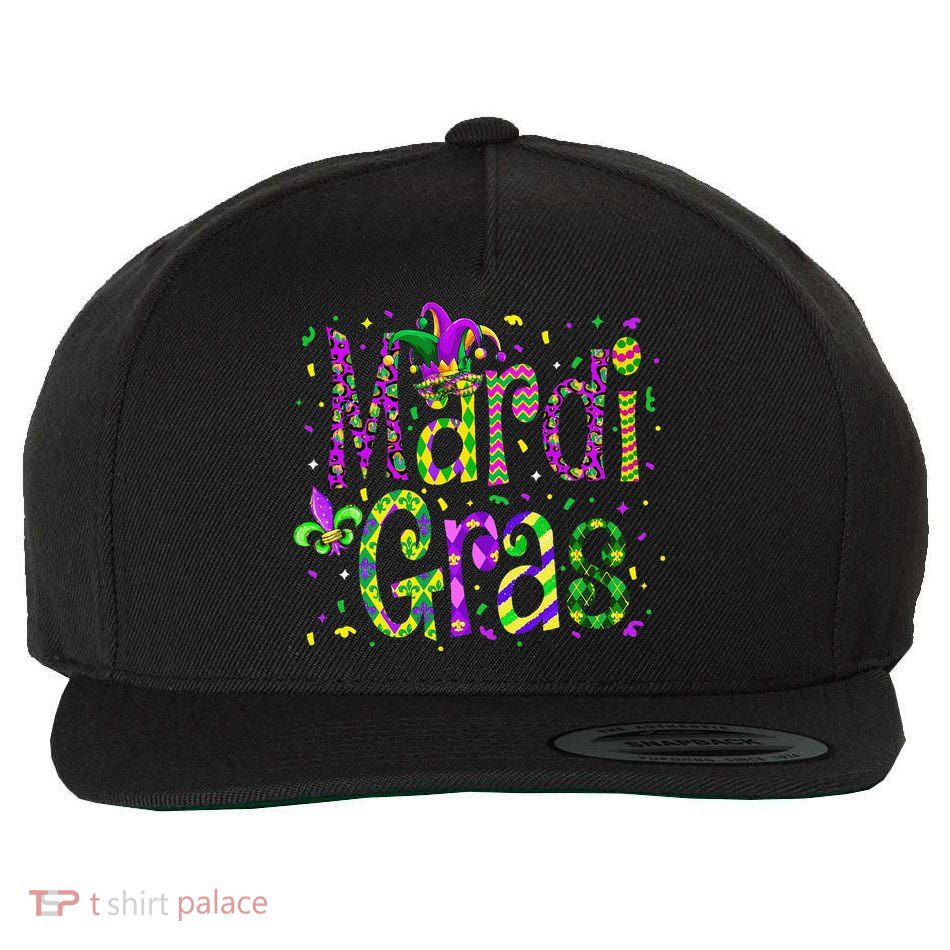 Funny Mardi Gras Parade Jester Hat Wool Snapback Cap