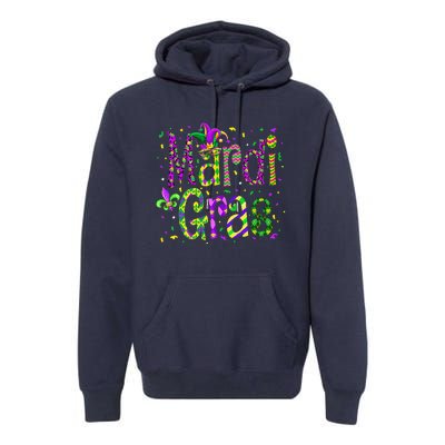 Funny Mardi Gras Parade Jester Hat Premium Hoodie