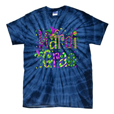 Funny Mardi Gras Parade Jester Hat Tie-Dye T-Shirt