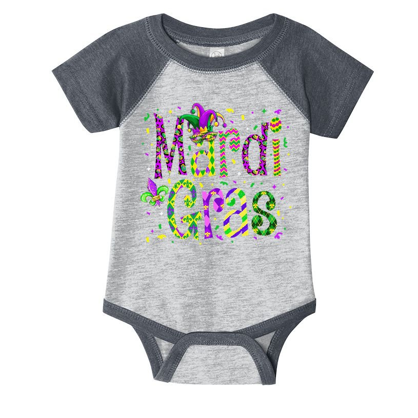 Funny Mardi Gras Parade Jester Hat Infant Baby Jersey Bodysuit