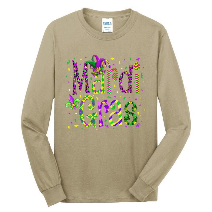 Funny Mardi Gras Parade Jester Hat Tall Long Sleeve T-Shirt