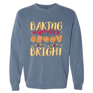 Family Matching Gingerbeard Baking Spirits Bright Christmas Gift Garment-Dyed Sweatshirt