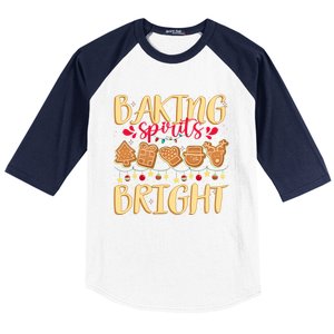 Family Matching Gingerbeard Baking Spirits Bright Christmas Gift Baseball Sleeve Shirt