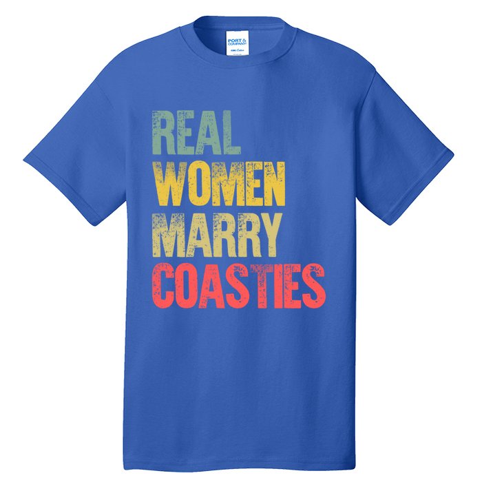 Funny Marriage Gift Real Marry Coasties Bride Great Gift Tall T-Shirt