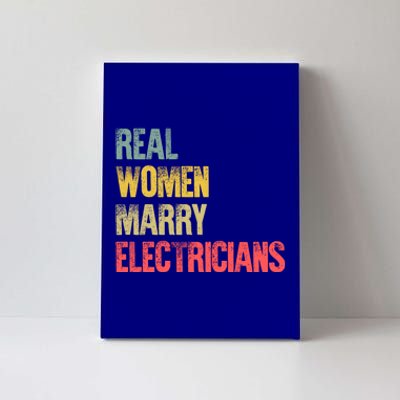 Funny Marriage Gift Real Marry Electricians Bride Gift Canvas