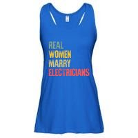 Funny Marriage Gift Real Marry Electricians Bride Gift Ladies Essential Flowy Tank