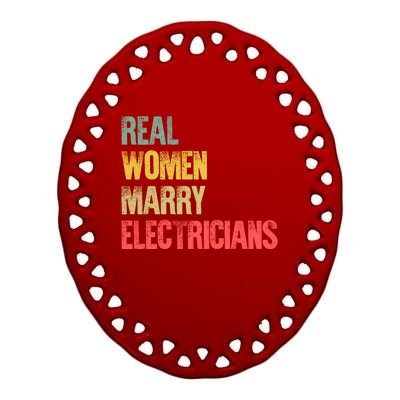 Funny Marriage Gift Real Marry Electricians Bride Gift Ceramic Oval Ornament